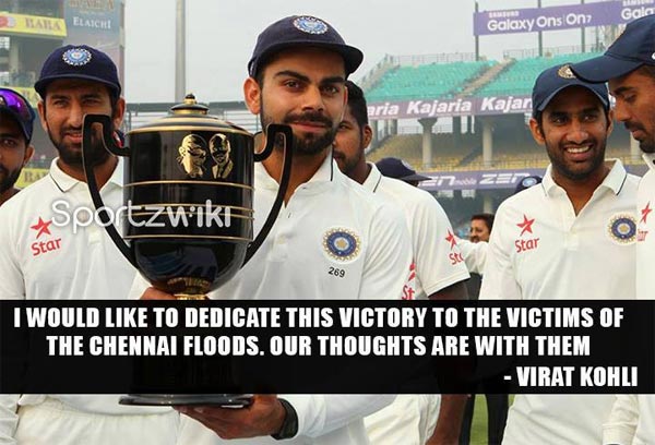 virat kohli,chennai victims,south africa test series  అందరి మనసులు గెలిచావ్ పో...